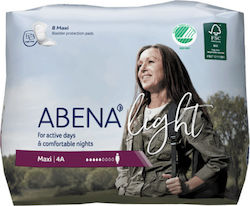 Abena Light Maxi 4A Γυναικείες Σερβιέτες Ακράτειας Κανονικής Ροής 5 Σταγόνες 8τμχ