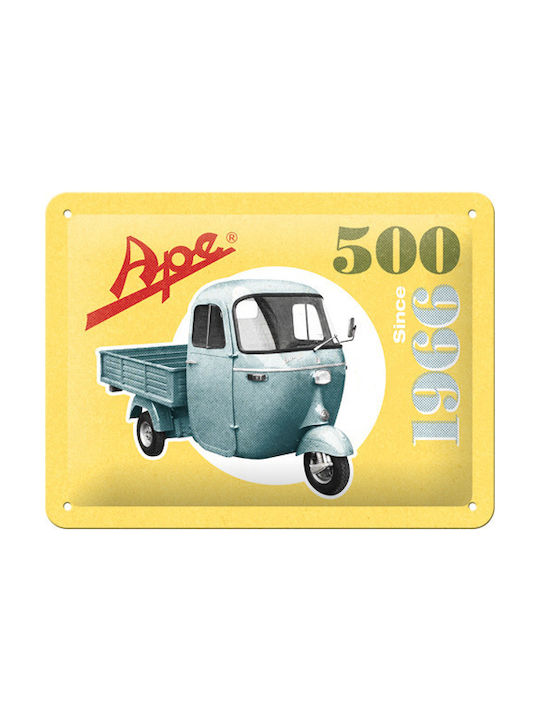 Nostalgic Art 3D Wall Decor Sign Ape - 500 Since 1966 Handmade Metal 20x15cm