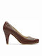 Clarks Leather Tabac Brown Heels Dalia