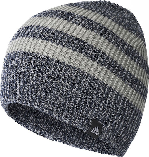 3-Stripes Шапка Мъжка Плетена Шапка В Сив Цвят
