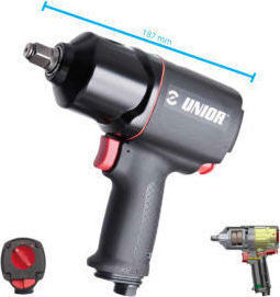 Unior 1566 Air Impact Wrench 1/2 Square Drive with Maximum Torque 124.71 kgm
