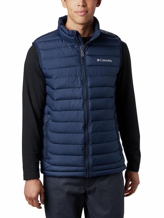 Columbia Powder Lite Vest Men's Sleeveless Puffer Jacket Waterproof Blue