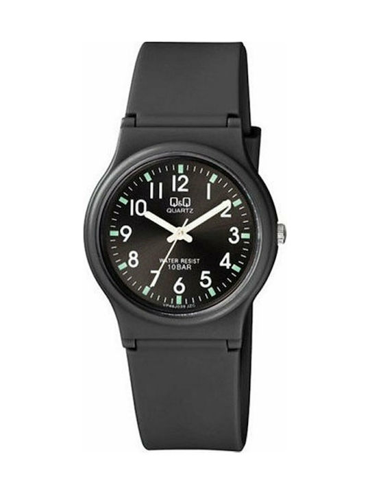 Q&Q Watch with Black Rubber Strap