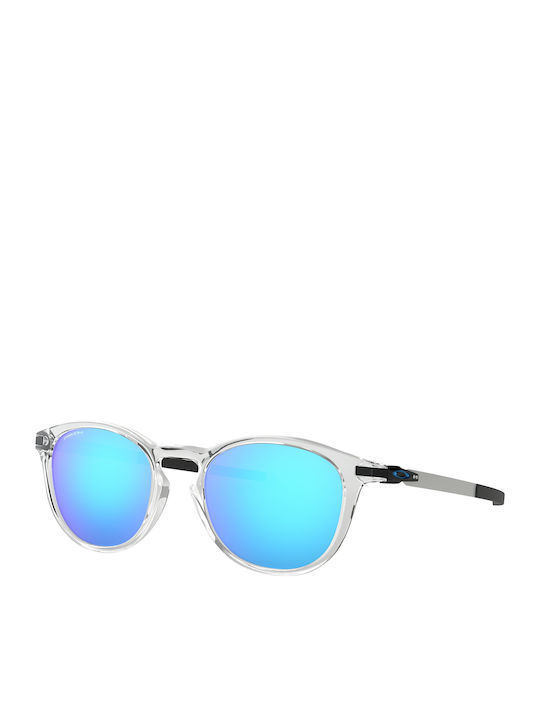 Oakley Pitchman R Men's Sunglasses with Transparent Plastic Frame and Light Blue Mirror Lens OO9439-04