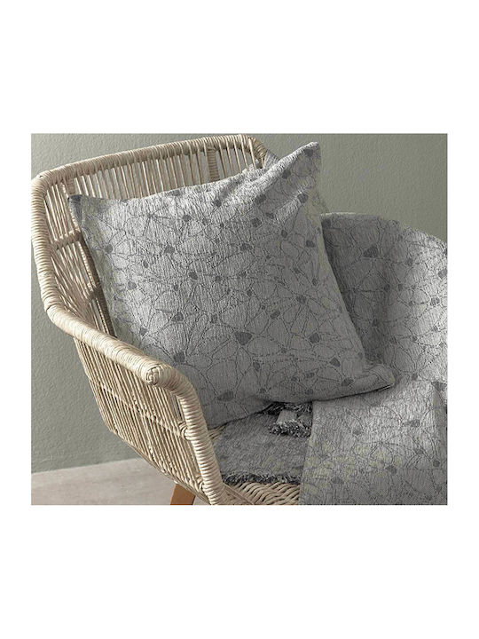 Nima Armchair Throw Fleur 180x180cm Grey 20240