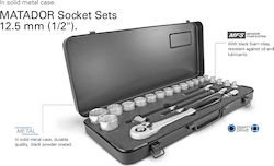 Matador 4114 9230 Ratchet and Socket Set 1\2" 25 Pieces