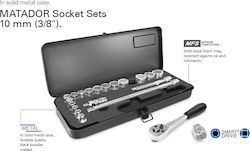 Matador 3115 9210 Ratchet and Socket Set 3\8" 21 Pieces