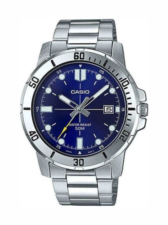 Casio Men's Watch 45mm Battery with Silver Meta...