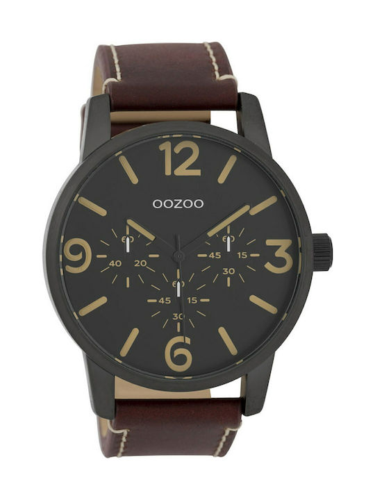 Oozoo Timepieces Ceas Baterie cu Maro Brățară din piele