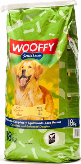 Wooffy Sensitive 18kg Dry Food for Dogs with Lamb and Rice