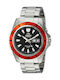 Orient Ανδρικό Ρολόι 45mm Αυτόματο με Ασημί Μεταλλικό Μπρασελέ