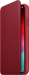 Apple Leather Folio Synthetic Leather Book Red (iPhone XS Max)