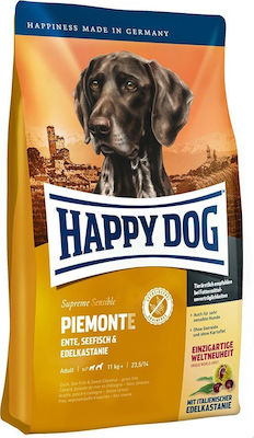 Happy Dog Piemonte 4kg Ξηρά Τροφή Σκύλων Μεσαίων & Μεγαλόσωμων Φυλών χωρίς Σιτηρά με Πάπια και Ψάρια