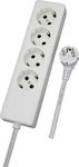 Eurolamp Power Strip 4 Positions with Cable 3m