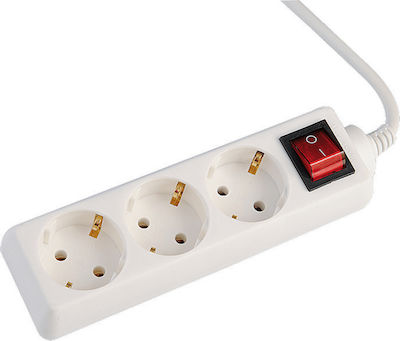 Eurolamp 3-Outlet Power Strip 1.5m White