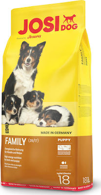 Josera Josidog Family 18kg Dry Food for Puppies with Corn, Meat and Rice