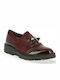 Parex Women's Leather Oxford Shoes Burgundy