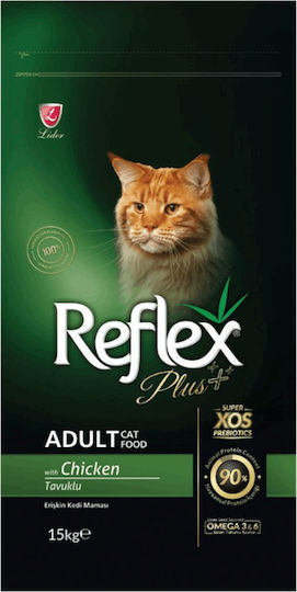 Reflex Plus Adult Cat Food Ξηρά Τροφή χωρίς Γλουτένη για Ενήλικες Γάτες με Κοτόπουλο 15kg