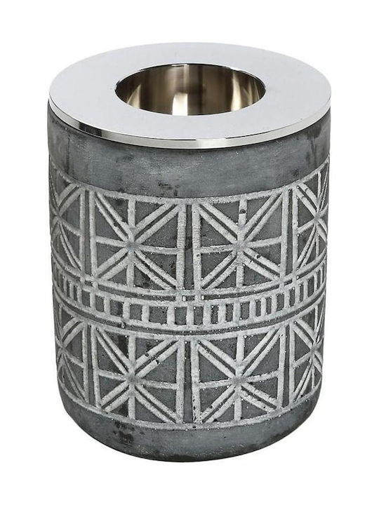 Espiel Candle Holder suitable for Tealights Stone Grey 8x8x10cm 1pcs