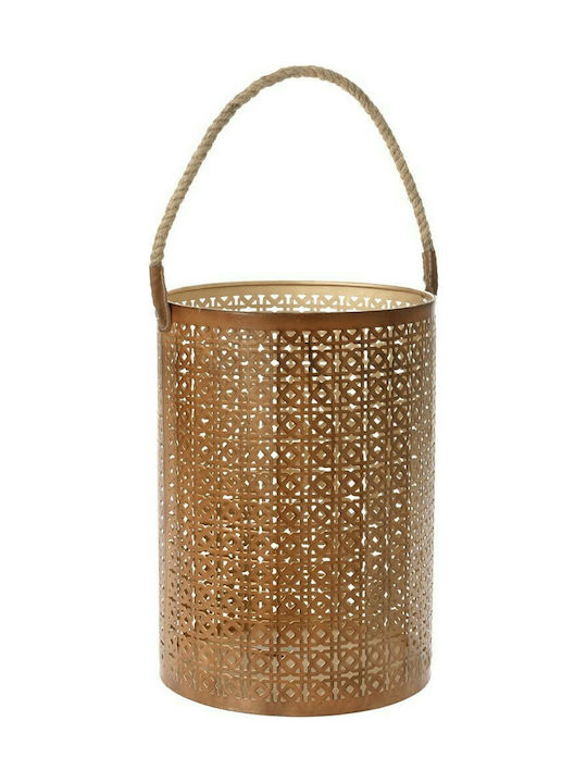 Iliadis Metallic Lantern Brown 25x25x35cm