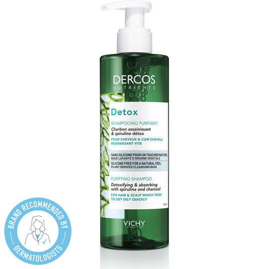 Vichy Dercos Nutrients Detox Shampoos Tiefenreinigung für Ölig Haare 250ml