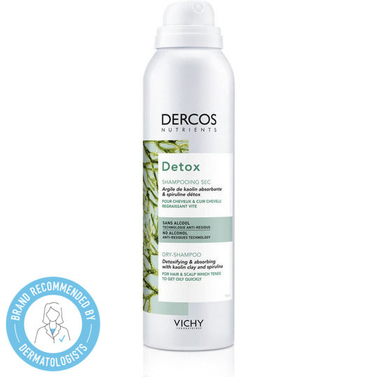 Dercos Nutrients Detox Сух Шампоан За Дълбоко Почистване За Всички Типове Коса 150ml