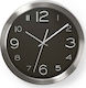 Nedis Wall Clock Metallic Black Ø30cm