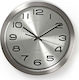 Nedis Wall Clock Metallic Silver Ø30cm