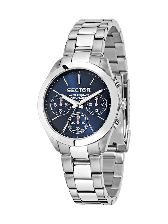 Sector 120 Watch Chronograph with Silver Metal Bracelet
