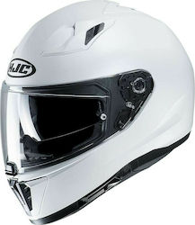 HJC i70 Semi Flat Full Face Helmet with Pinlock and Sun Visor ECE 22.05 1500gr Pearl White Ryan