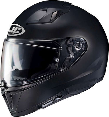 HJC i70 Semi Flat Full Face Helmet with Pinlock and Sun Visor ECE 22.05 1500gr Black FLATBLACK-2XS