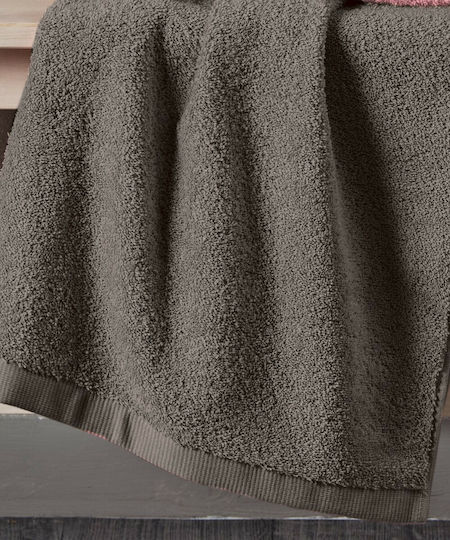 Kentia Πετσέτα Προσώπου Brand 50x100εκ. Grey Βάρους 600gr/m²