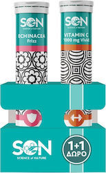 Science of Nature Echinacea & Vitamin C 40 αναβράζοντα δισκία Lime