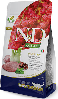 Farmina N&D Quinoa Digestion Dry Food for Adult Cats with Sensitive Digestive System with Lamb 1.5kg