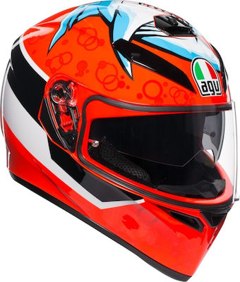 AGV K-3 SV Full Face Helmet with Pinlock and Sun Visor ECE 22.05 1570gr Multi Attack 210301A2EY052004