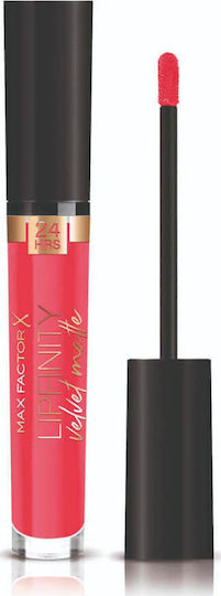 Max Factor Lipfinity Velvet Matte Liquid Long Lasting Liquid Lipstick Velvet 25 Red Luxury 3.5ml
