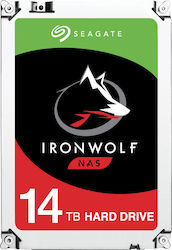 Seagate IronWolf 14TB HDD Σκληρός Δίσκος 3.5" SATA III 7200rpm με 256MB Cache για NAS