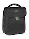 Diplomat Fabric Shoulder / Crossbody Bag with Internal Compartments & Adjustable Strap Black 24x11x31cm