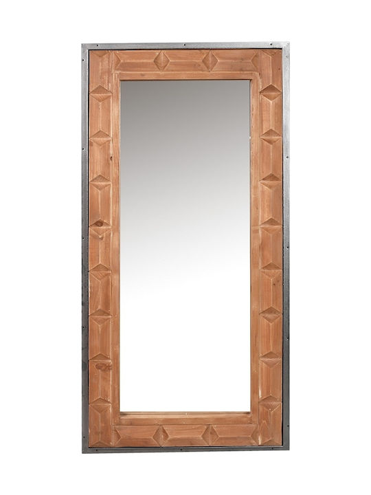 Espiel FOP111 Wall Mirror Full Length with Brown Wooden Frame 122.5x61cm 1pcs