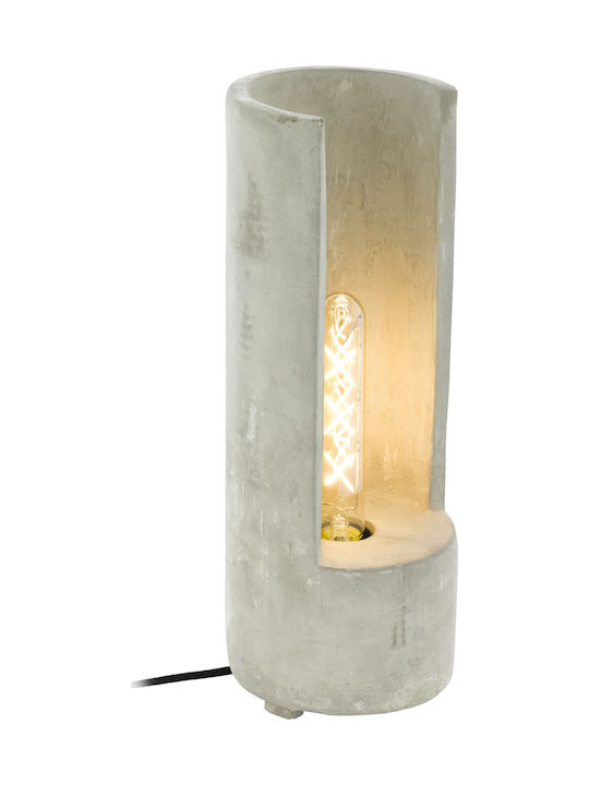 Eglo Lynton Concrete Vintage Table Lamp for Socket E27 with Gray Shade and Base