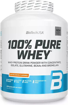 Biotech USA 100% Pure Whey Πρωτεΐνη Ορού Γάλακτος Χωρίς Γλουτένη με Γεύση Salted Caramel 2.27kg