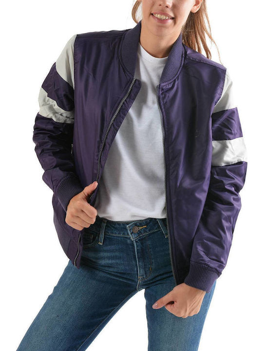 Emerson Κοντό Γυναικείο Bomber Jacket Μωβ