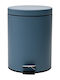 Estia Metallic Toilet Bin 5lt Blue