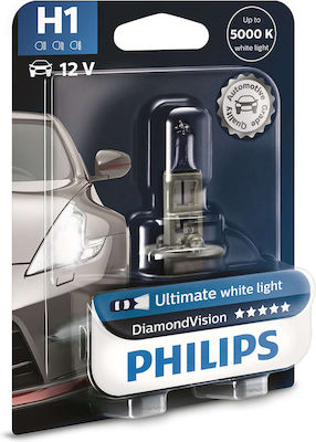 Philips Lamps Car DiamondVision H1 Halogen 5000K Cold White 12V 55W 1pcs