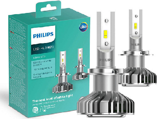 PHILIPS Ultinon LED 6200K H7 Bulbs