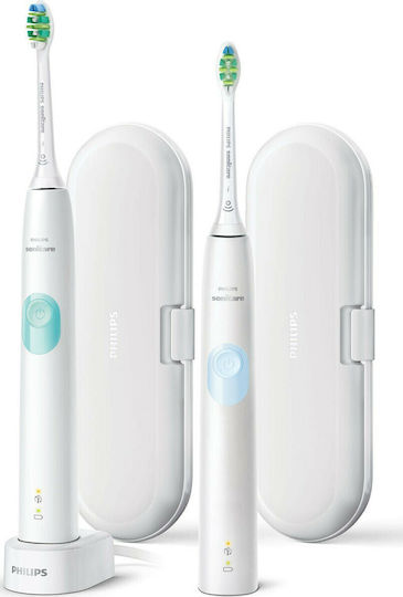 Philips Sonicare Protective Clean 4300 Електрическа Четка за Зъби с Таймер и Калъф за Пътуване Бял