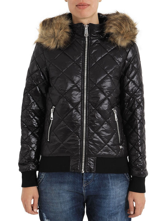 Biston Μπουφάν Puffer Μαύρο