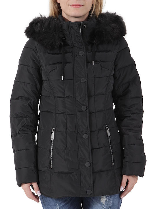 Biston Μπουφάν Puffer Μαύρο