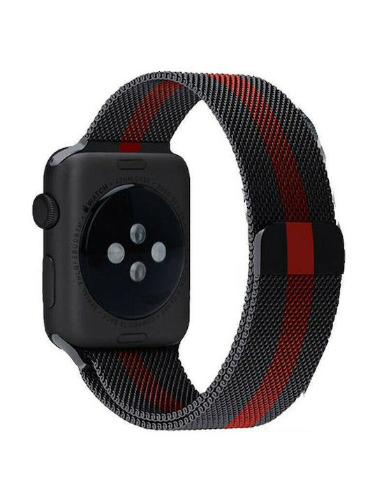 Milanese Loop Curea Oțel inoxidabil Roșu (Apple Watch 42/44/45mm - Ceas Apple 42/44/45mm)