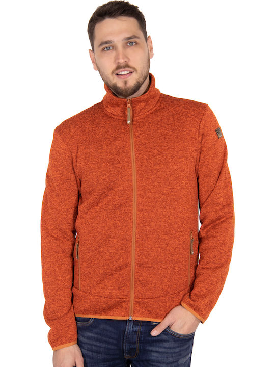 Tim Ανδρική Ζακέτα Fleece Πορτοκαλί